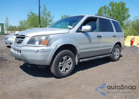 2003 Honda Pilot Ex-L из США, поврежденный, VIN 2HKYF18693H613421